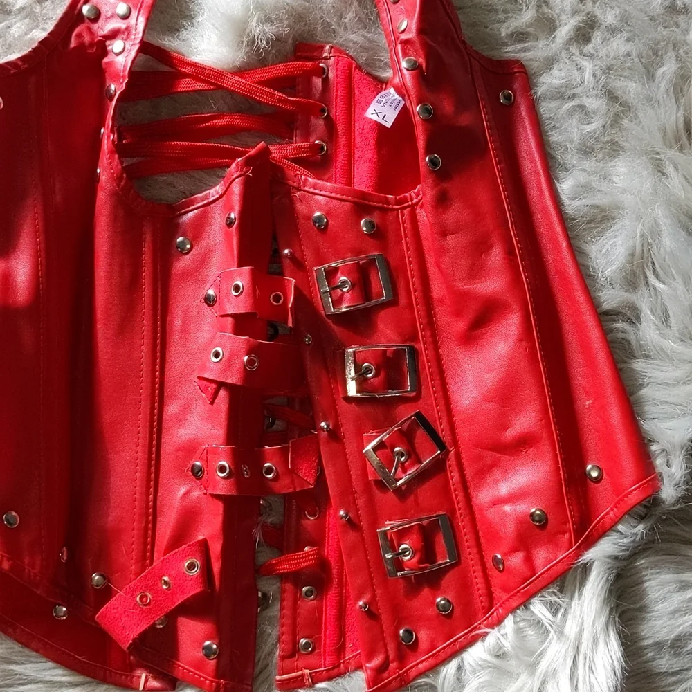 Red adjustable corset - Picture 2 of 3